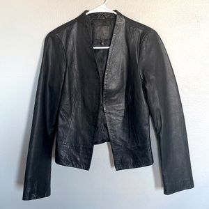Joie black leather jacket, size small